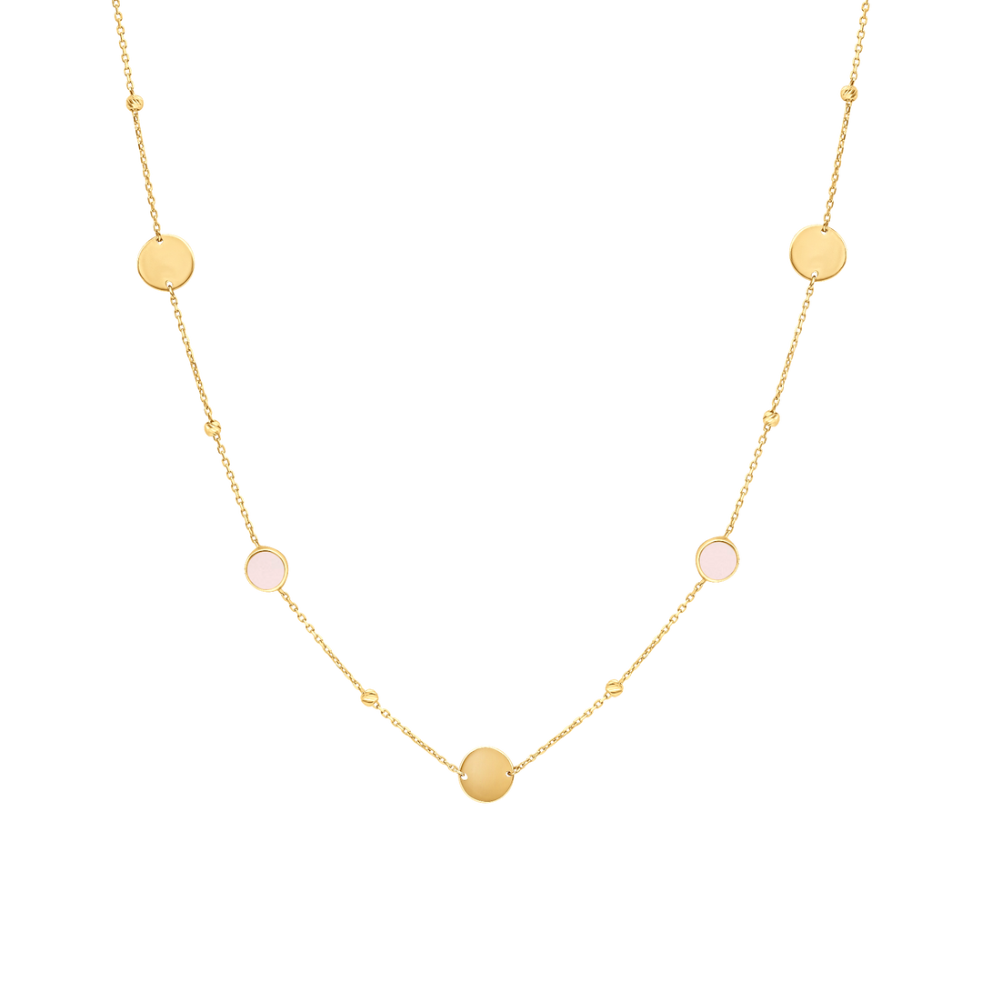 Eclat four circles gold necklace