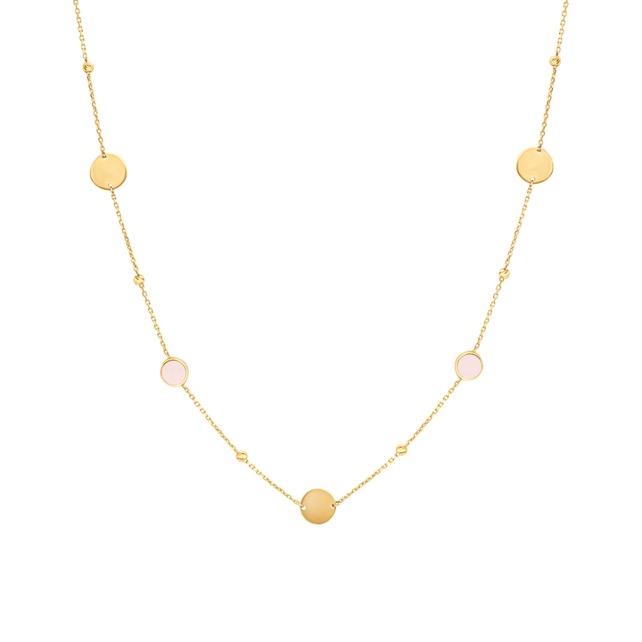 Eclat four circles gold necklace
