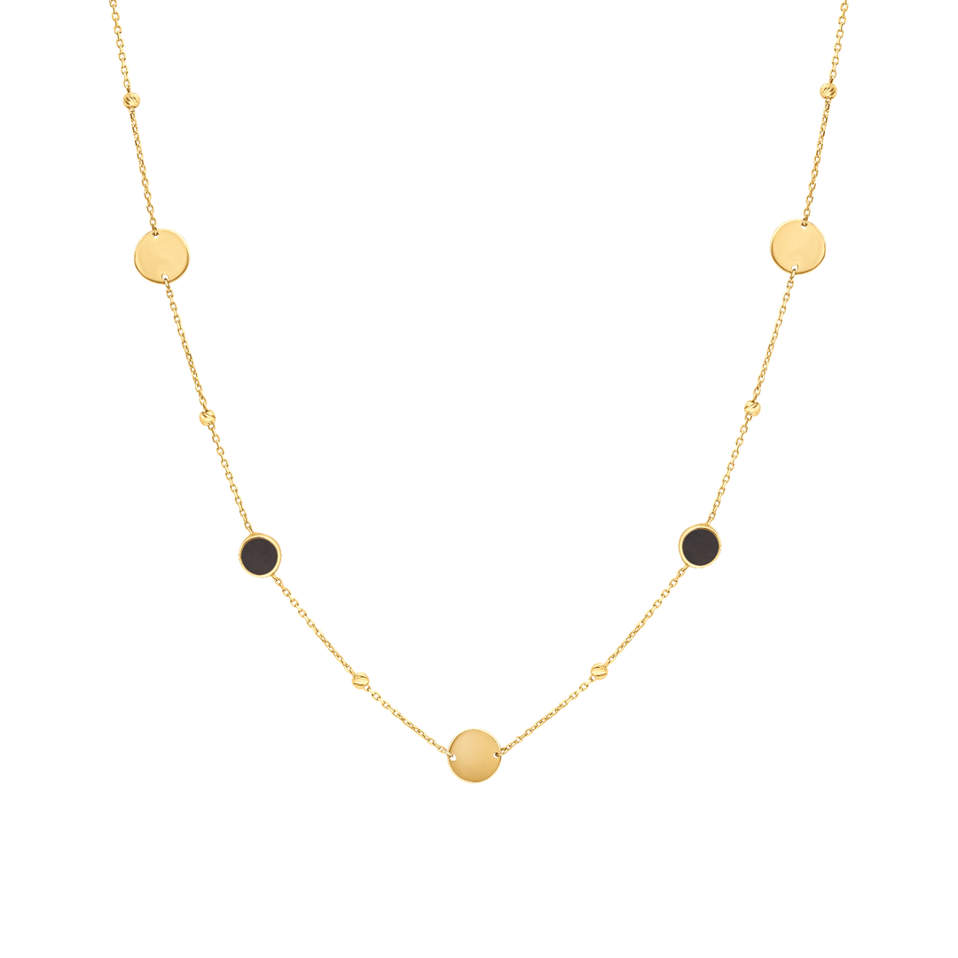 Eclat four circles gold necklace