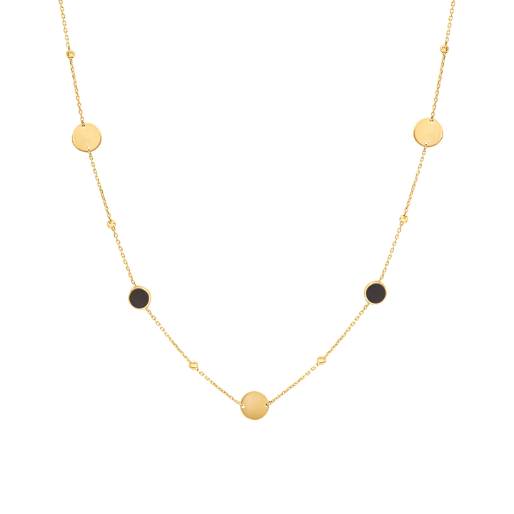 Eclat four circles gold necklace