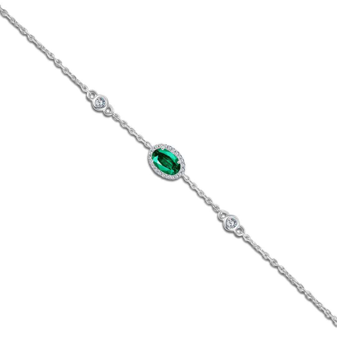 Diana Oval Emerald Bracelet