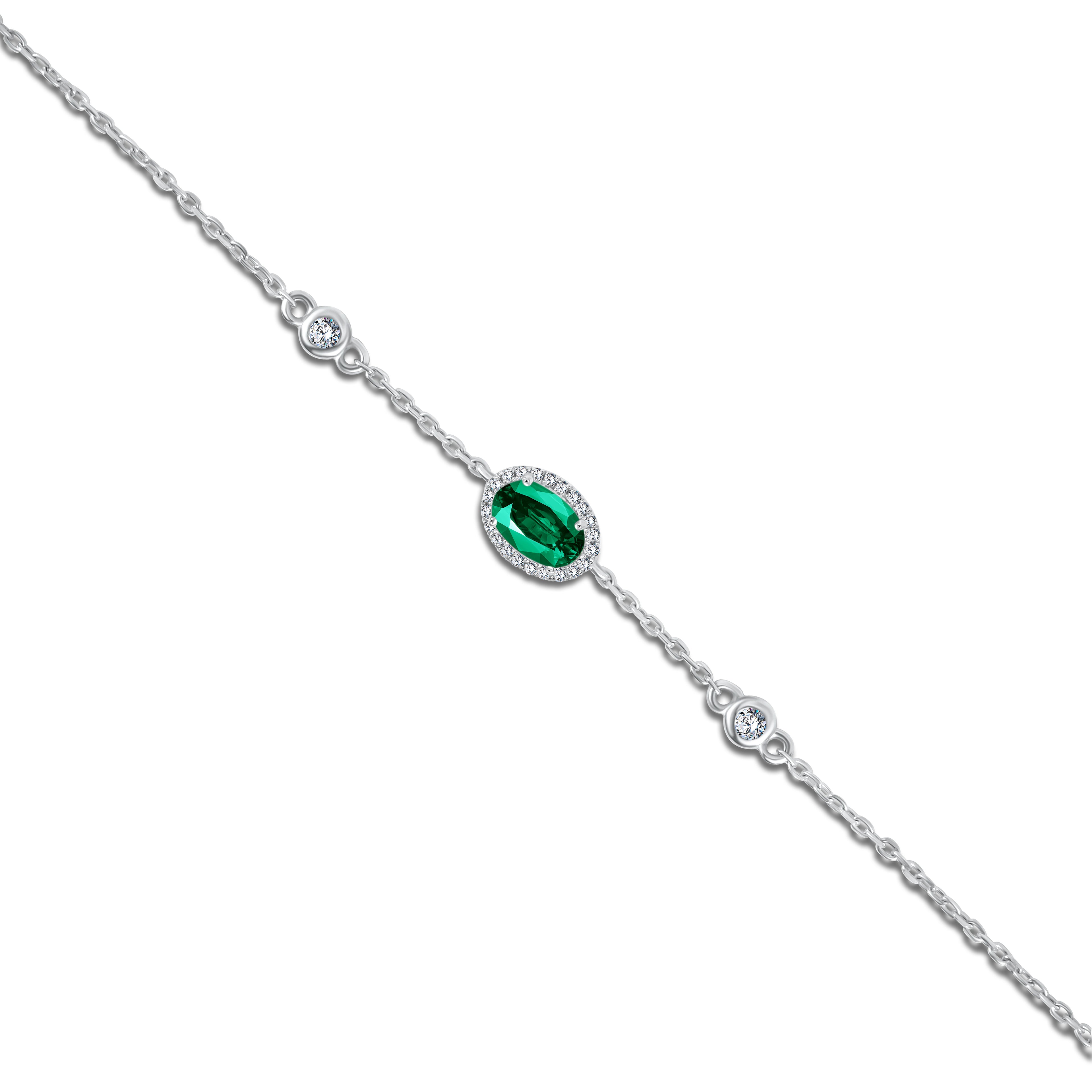 Diana Oval Emerald Bracelet
