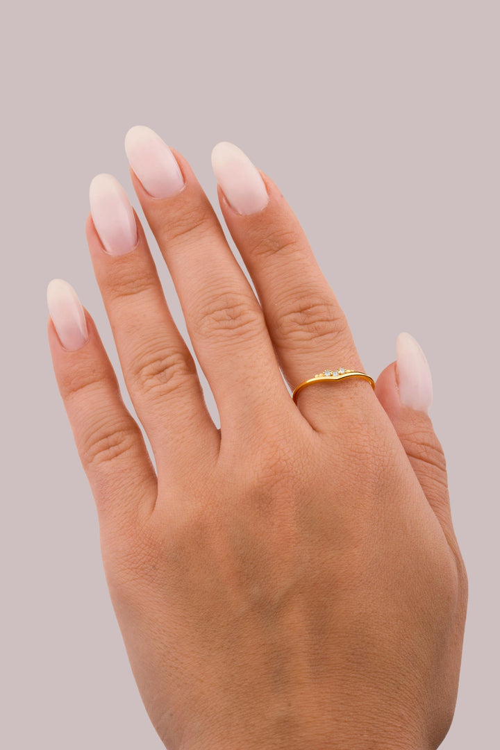 IRIS Arrow Gold Ring