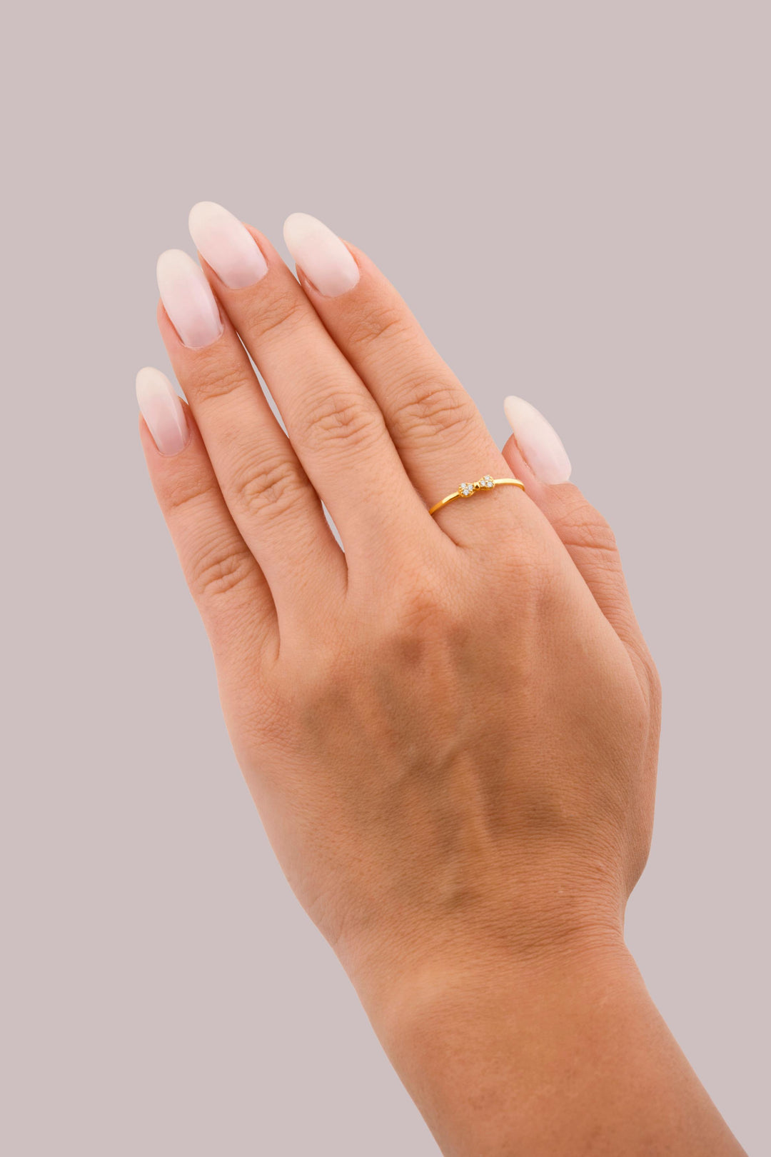 IRIS Bow Of Stones Gold Ring