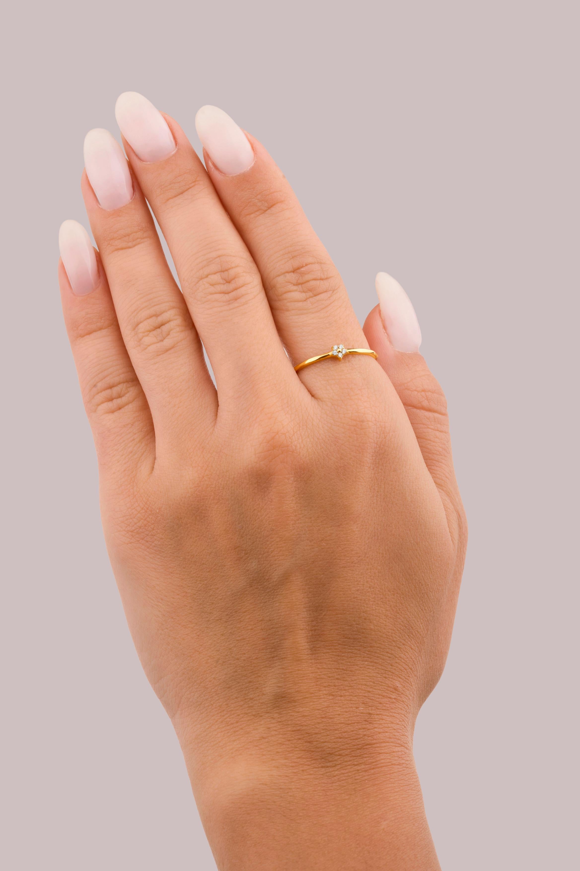 IRIS Rose of Stones Gold Ring