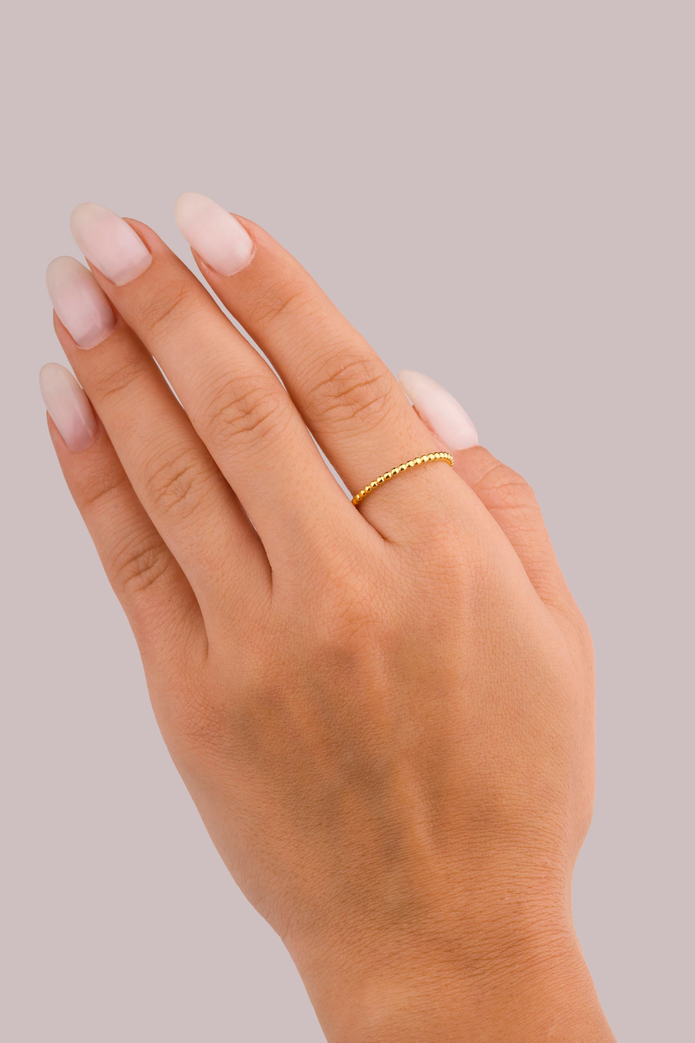 IRIS Striped Gold Ring