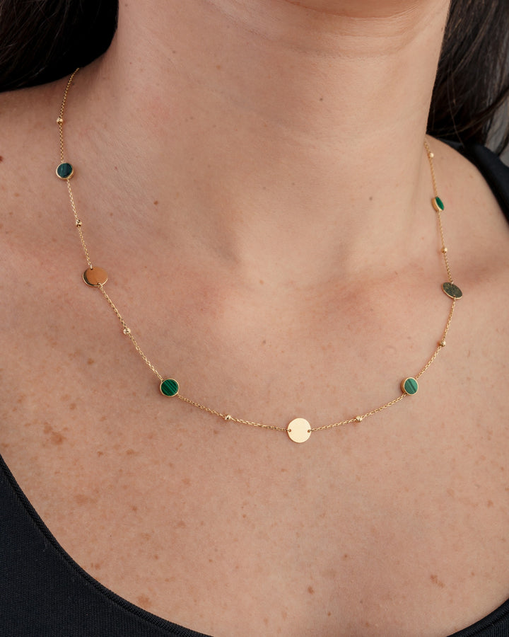 Eclat four circles gold necklace