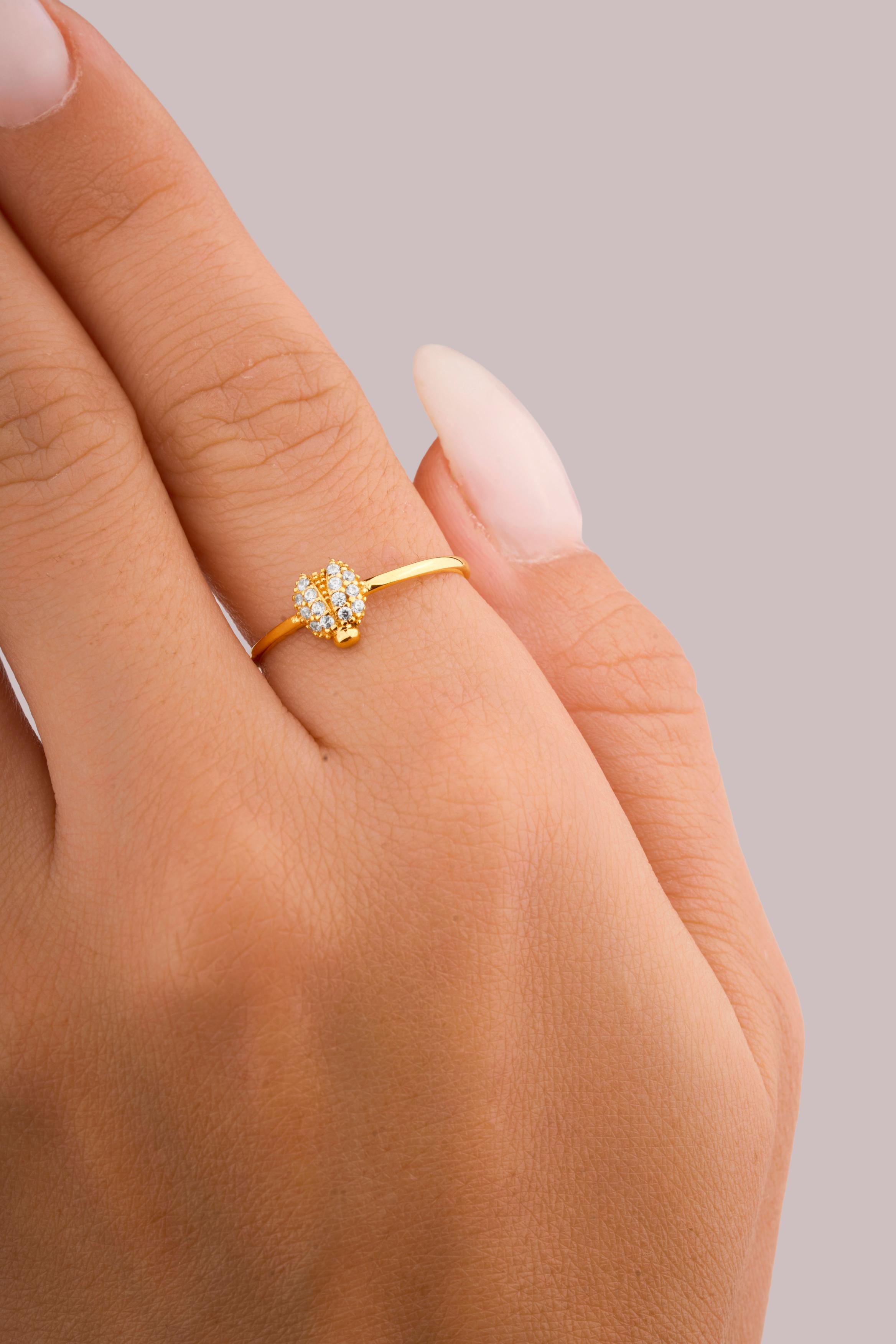 IRIS Scarab Gold Ring