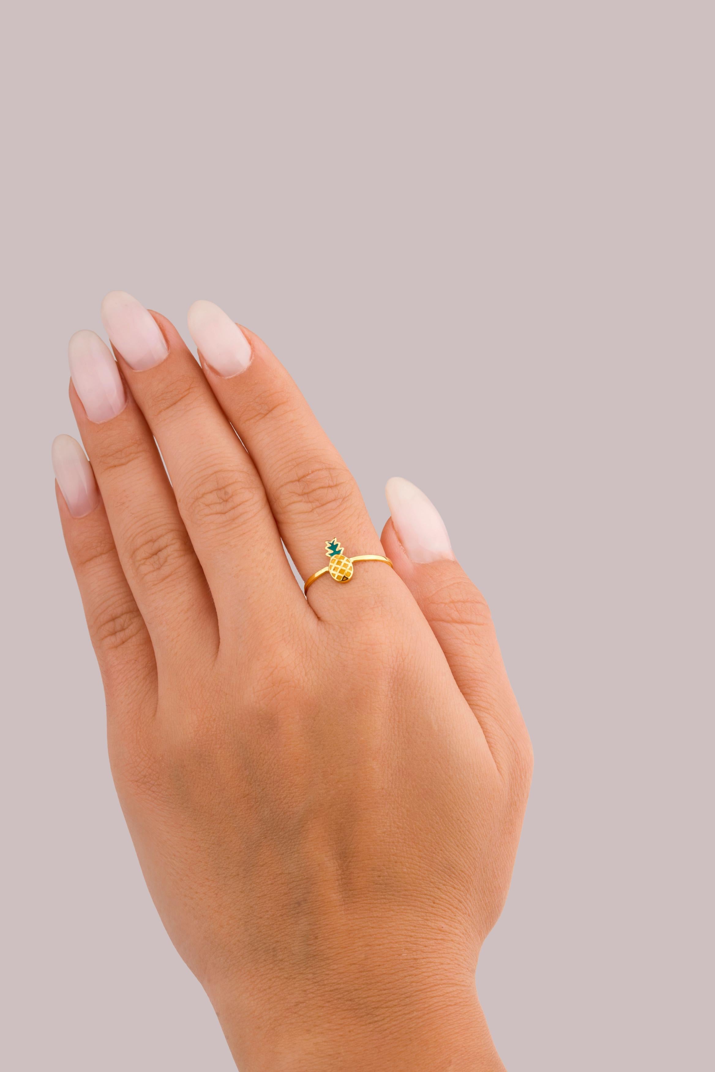 IRIS Pineapple Gold Ring