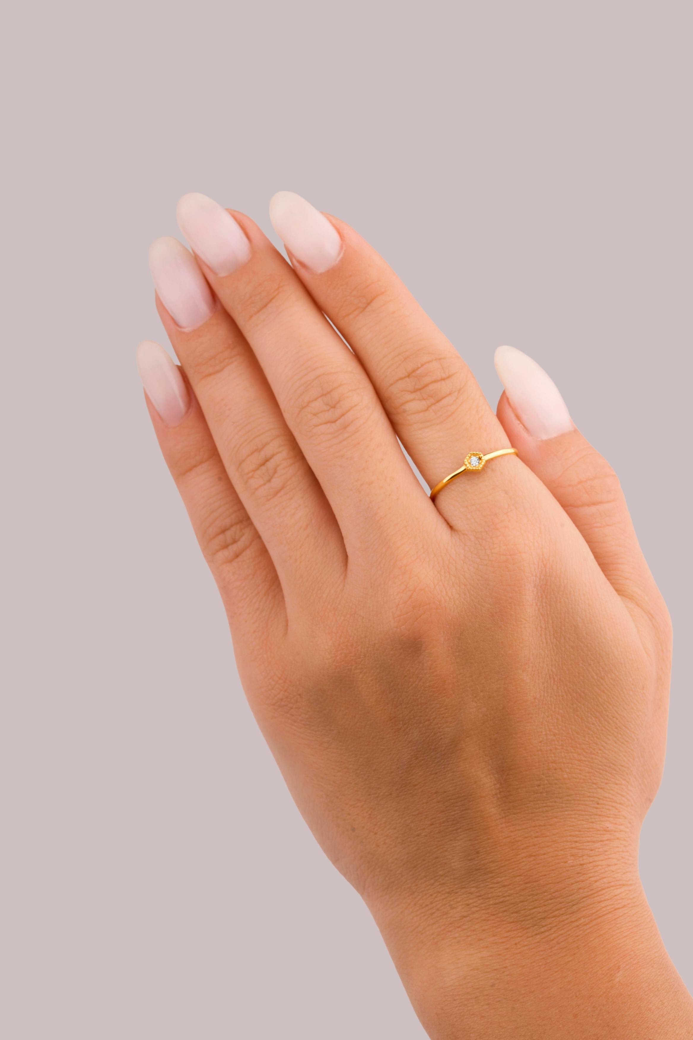 IRIS Stone Rose Gold Ring