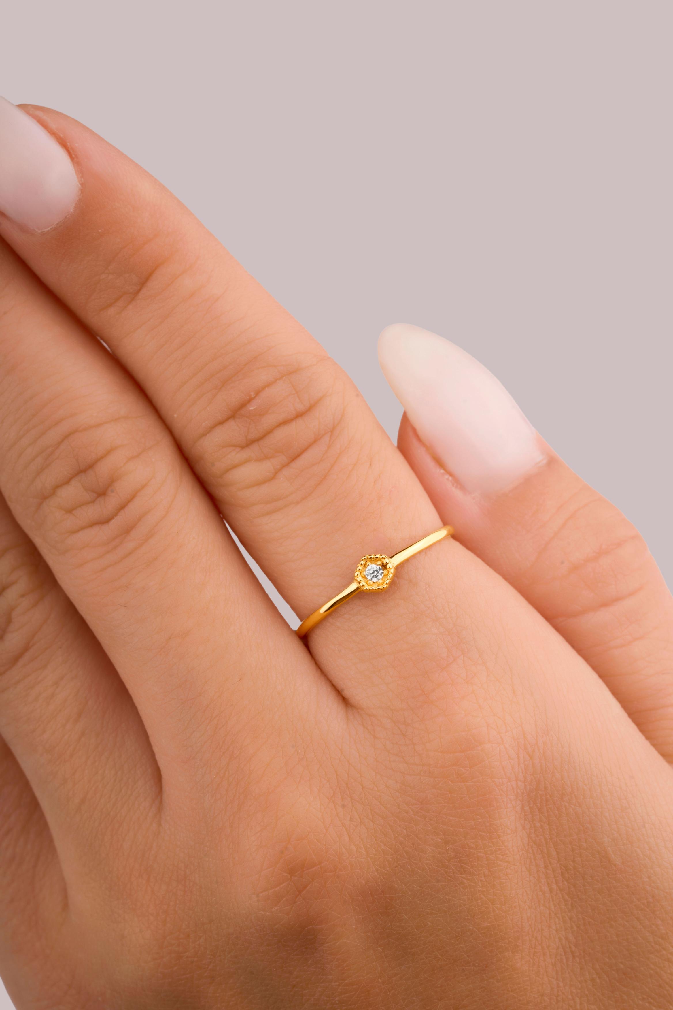 IRIS Stone Rose Gold Ring