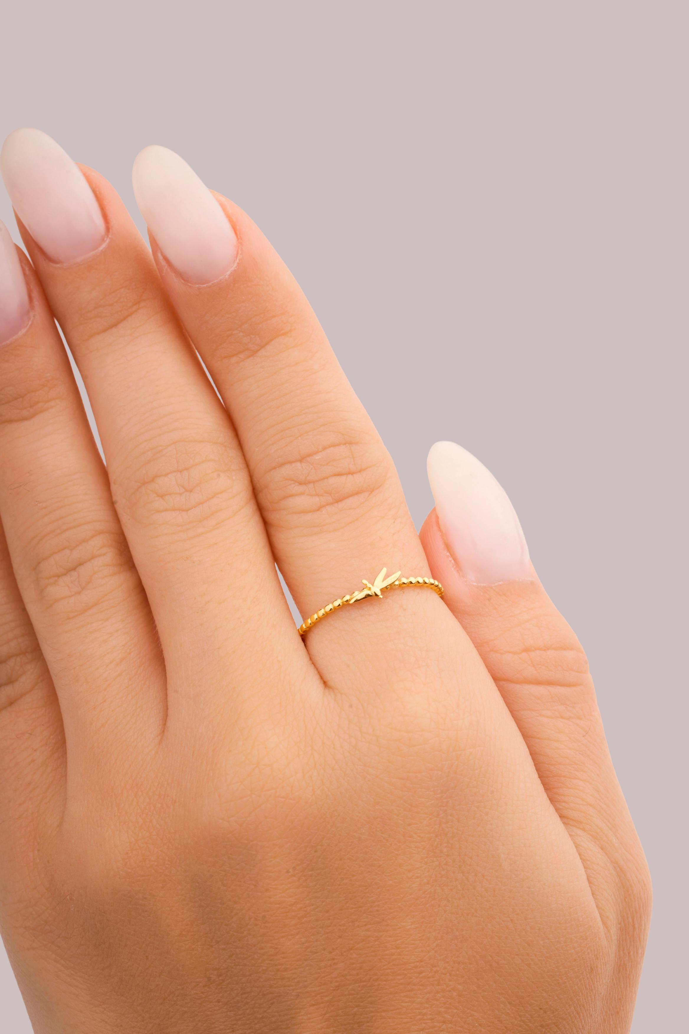 IRIS Shinny Branched Gold Ring