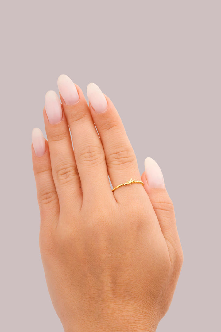 IRIS Shinny Branched Gold Ring