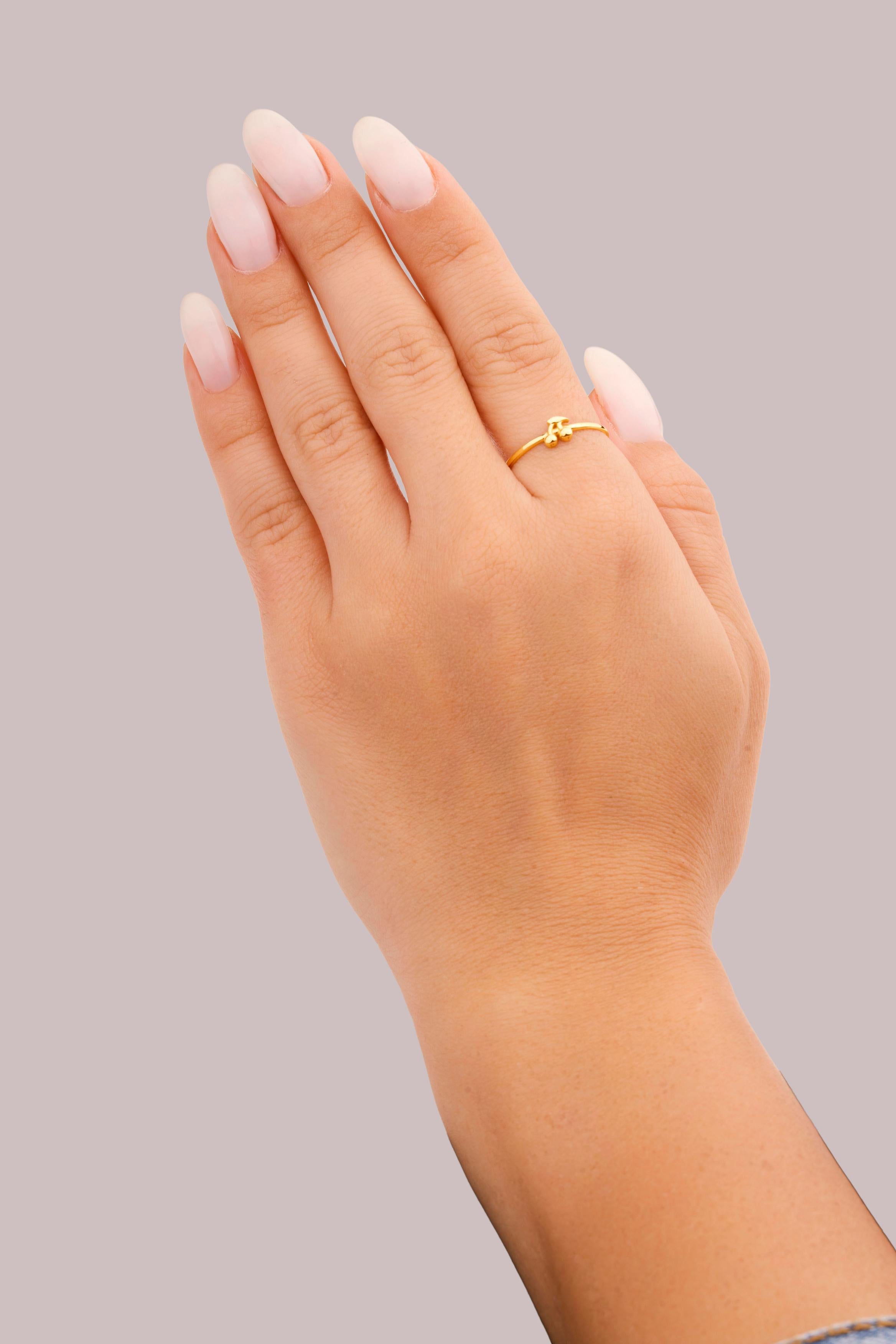 IRIS Cherry Gold Ring