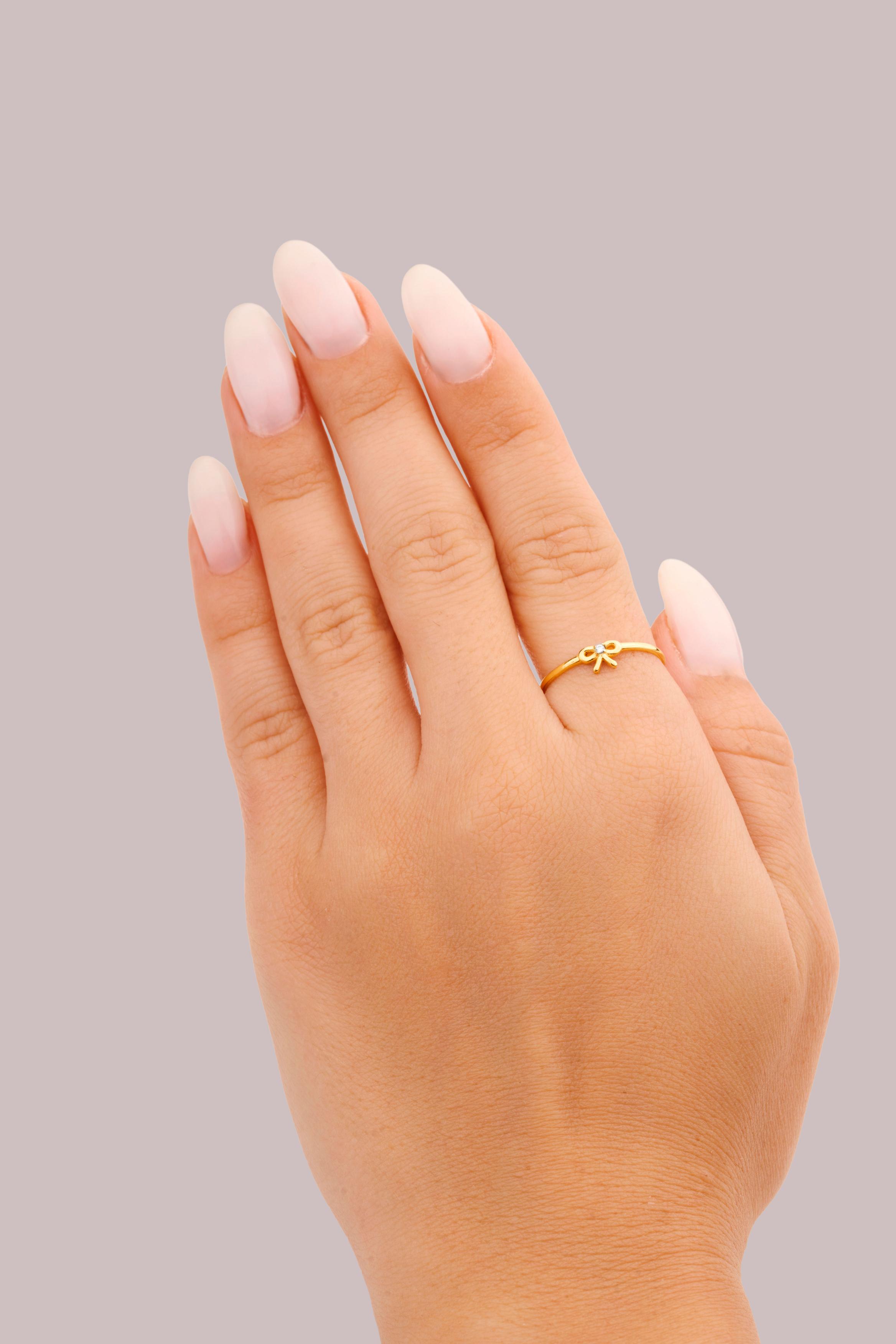 IRIS Bow Stone Gold Ring