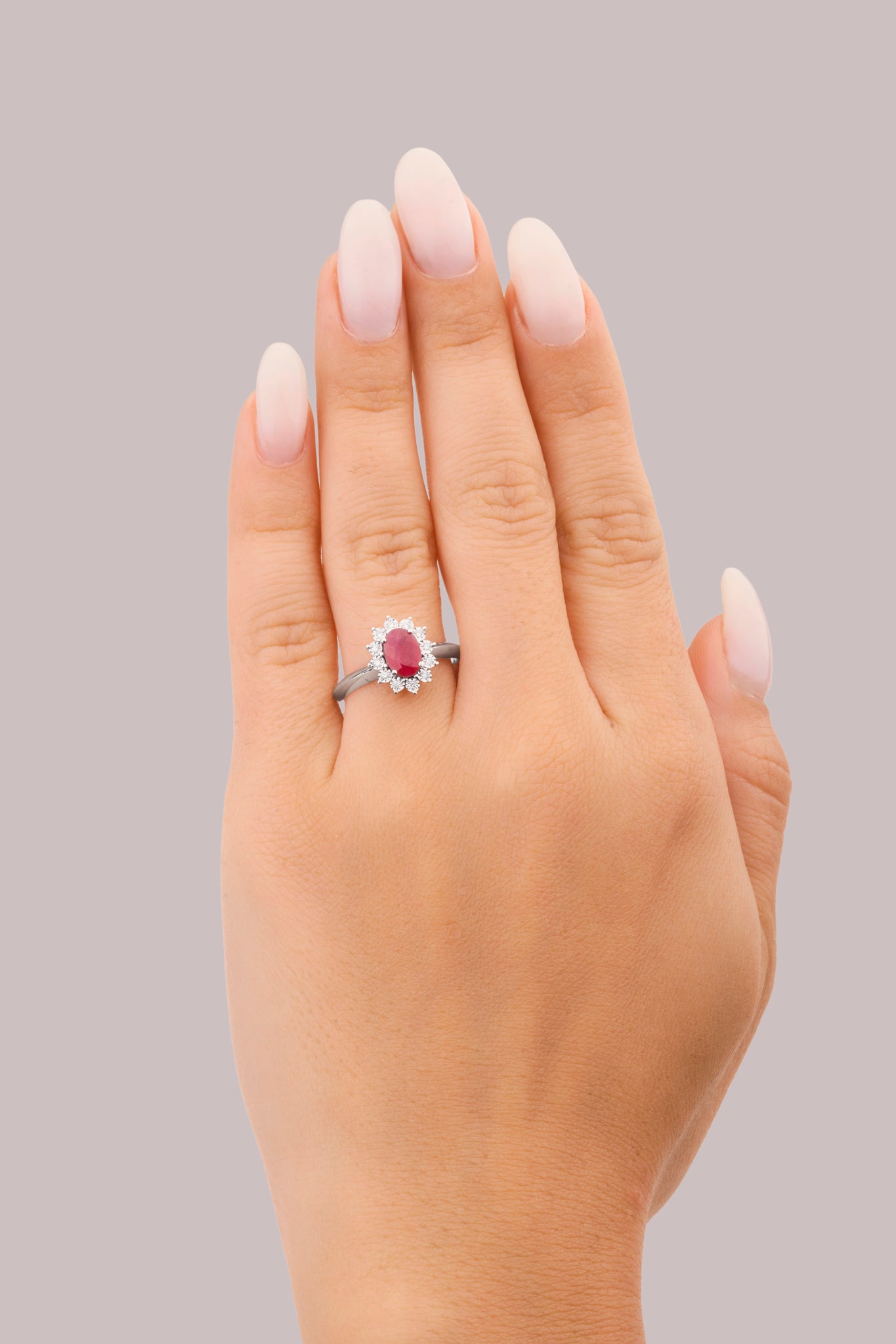 Diana Flower Ruby Ring