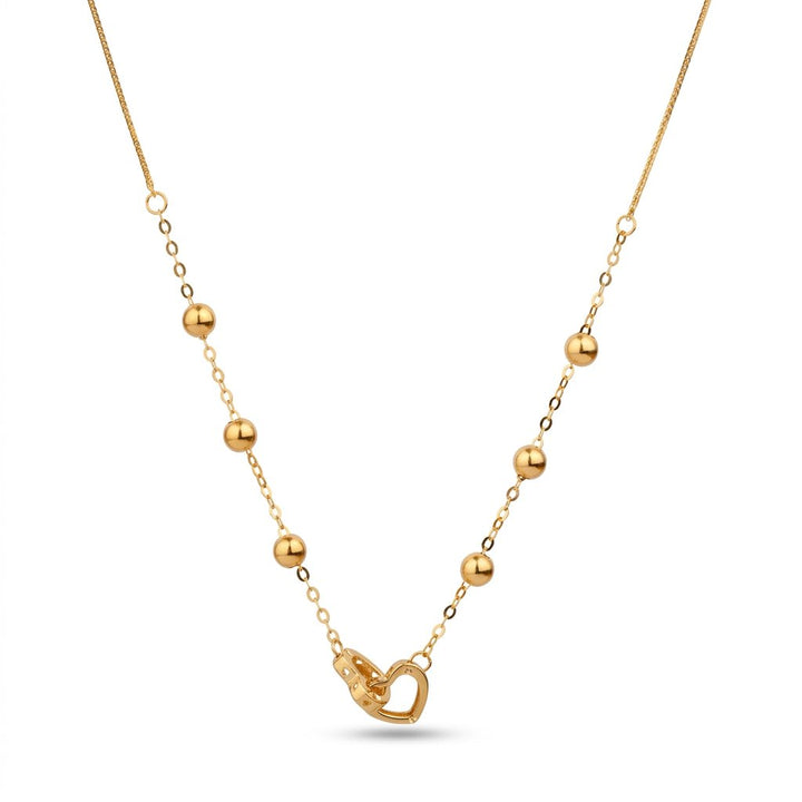 Iris Double Heart Gold Necklace