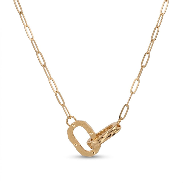 Iris double Oval Gold Necklace