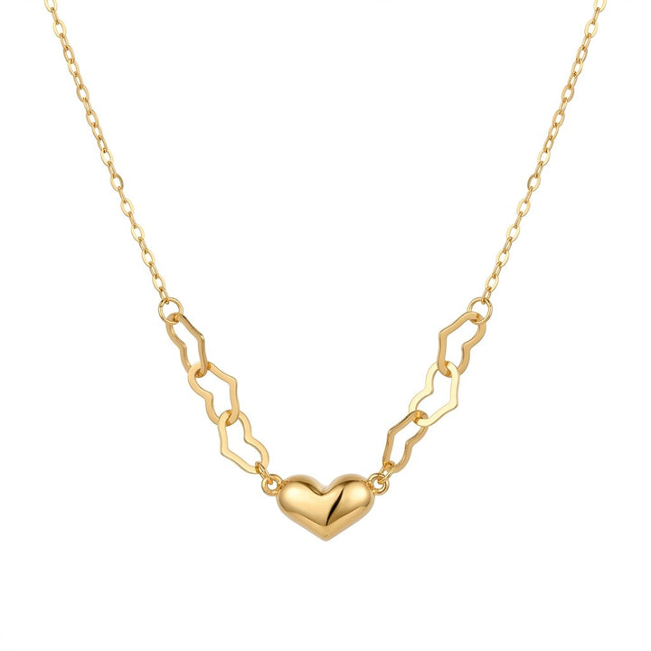 Iris Linked Hearts Gold Necklace
