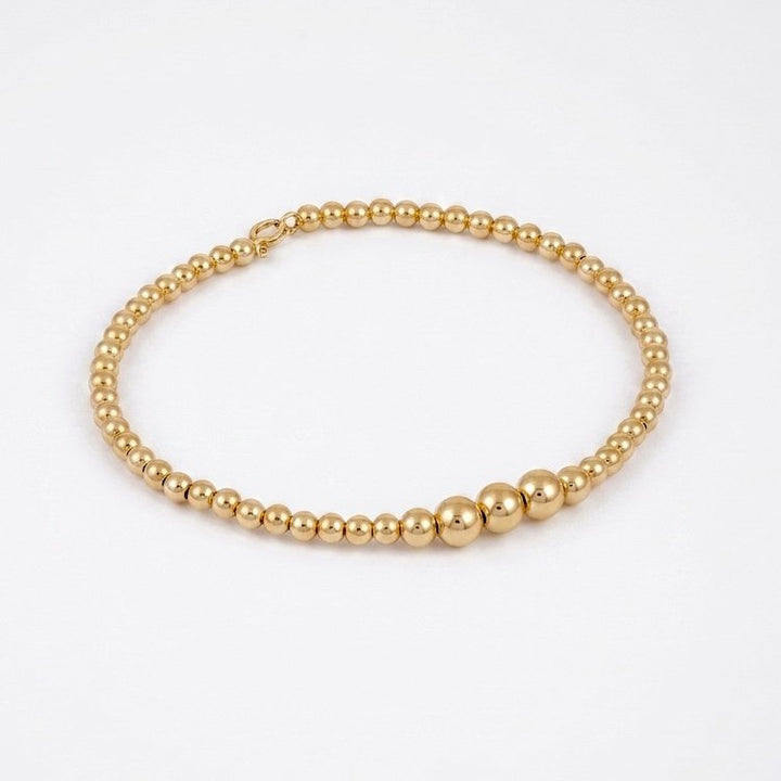 Iris Beads Gold Bangle