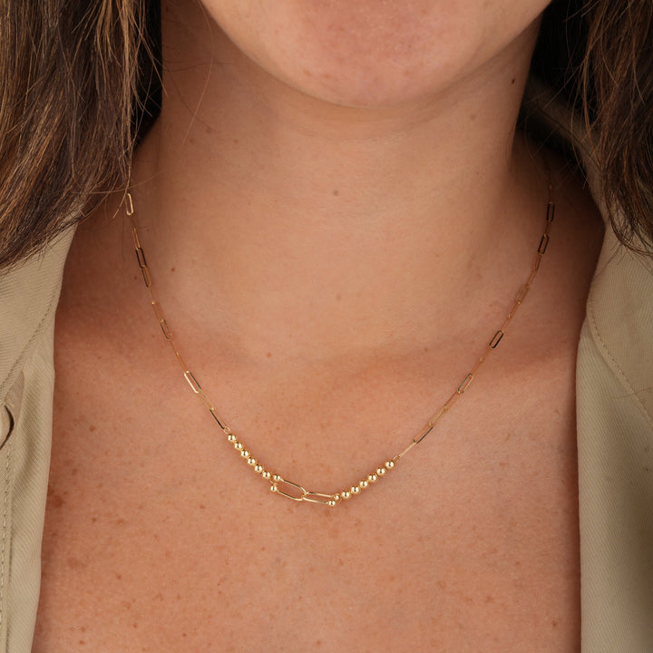 Iris Balls Link Gold Necklace