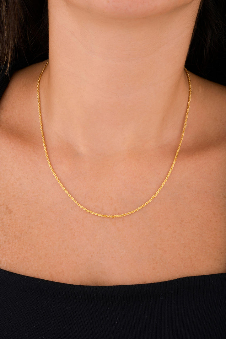 IRIS Skinny Braided Gold Necklace