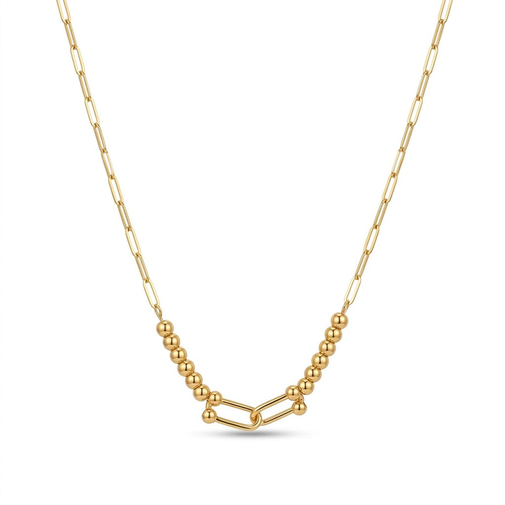 Iris Balls Link Gold Necklace