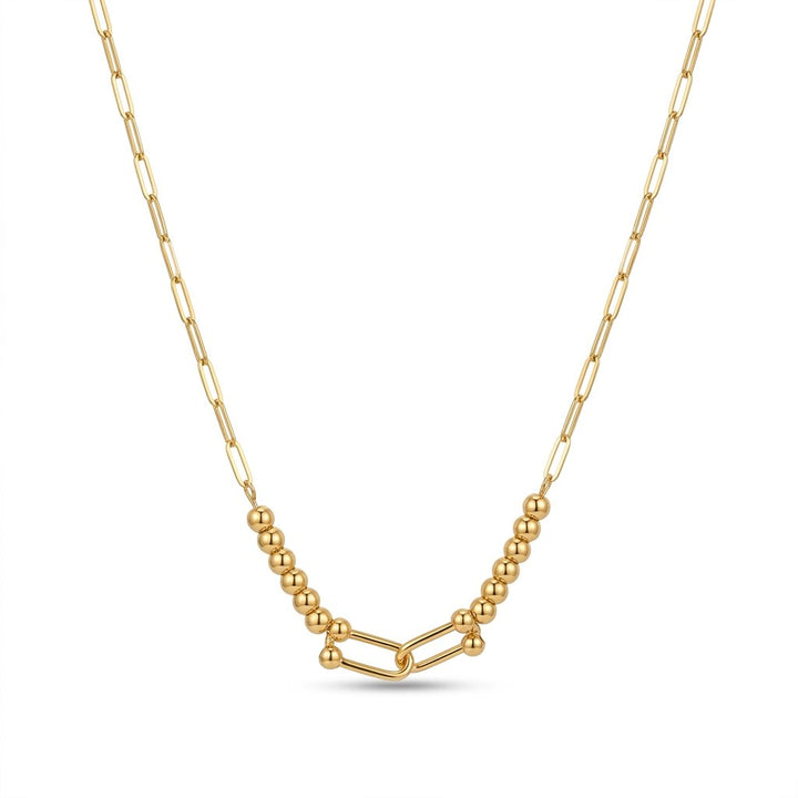 Iris Balls Link Gold Necklace