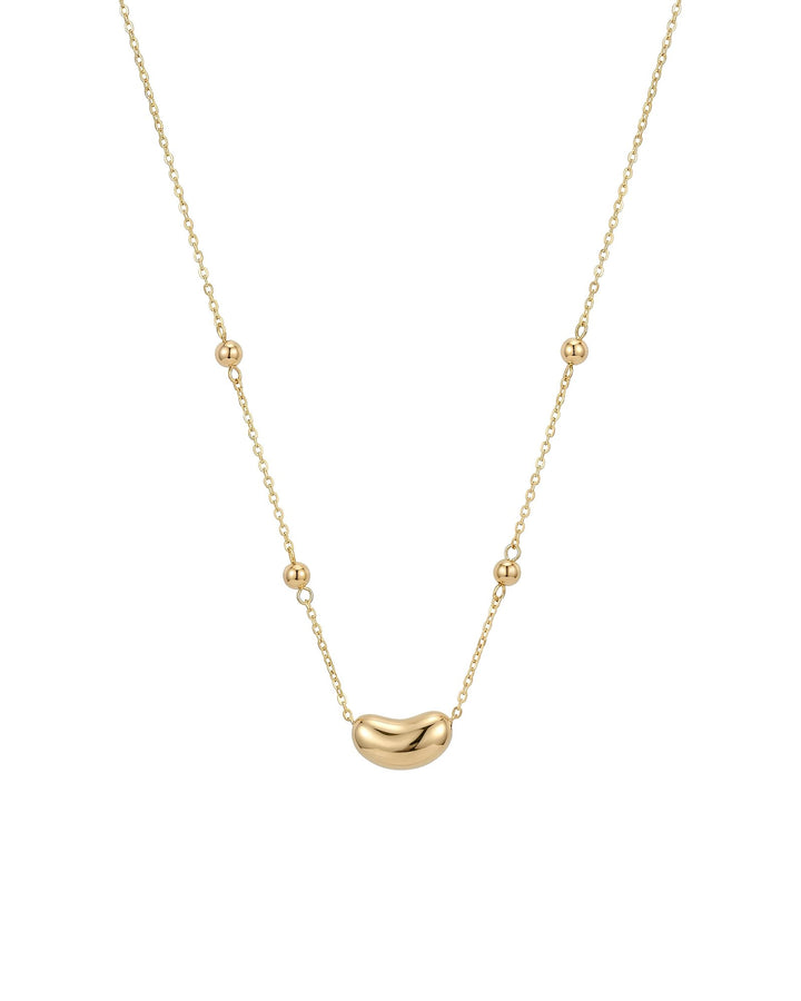 Iris Big Heart With Beads Gold Necklace
