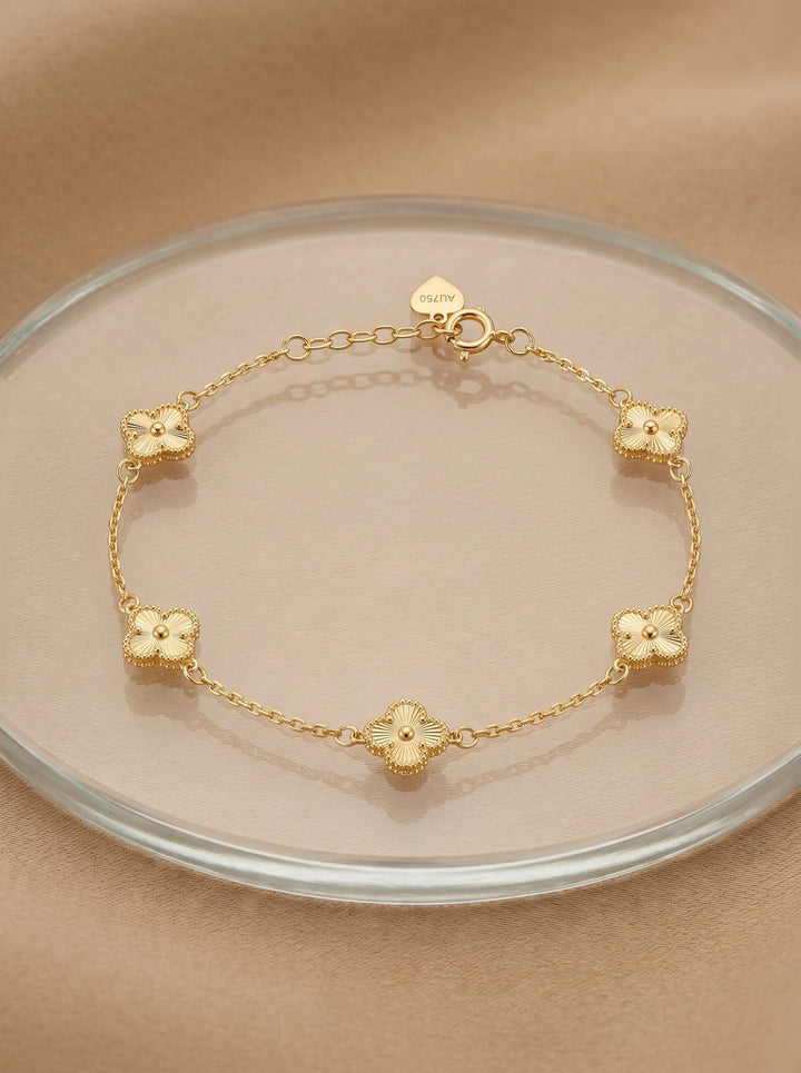 Iris Clover Gold Bracelet