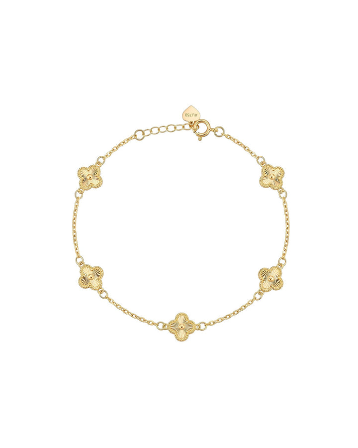 Iris Clover Gold Bracelet