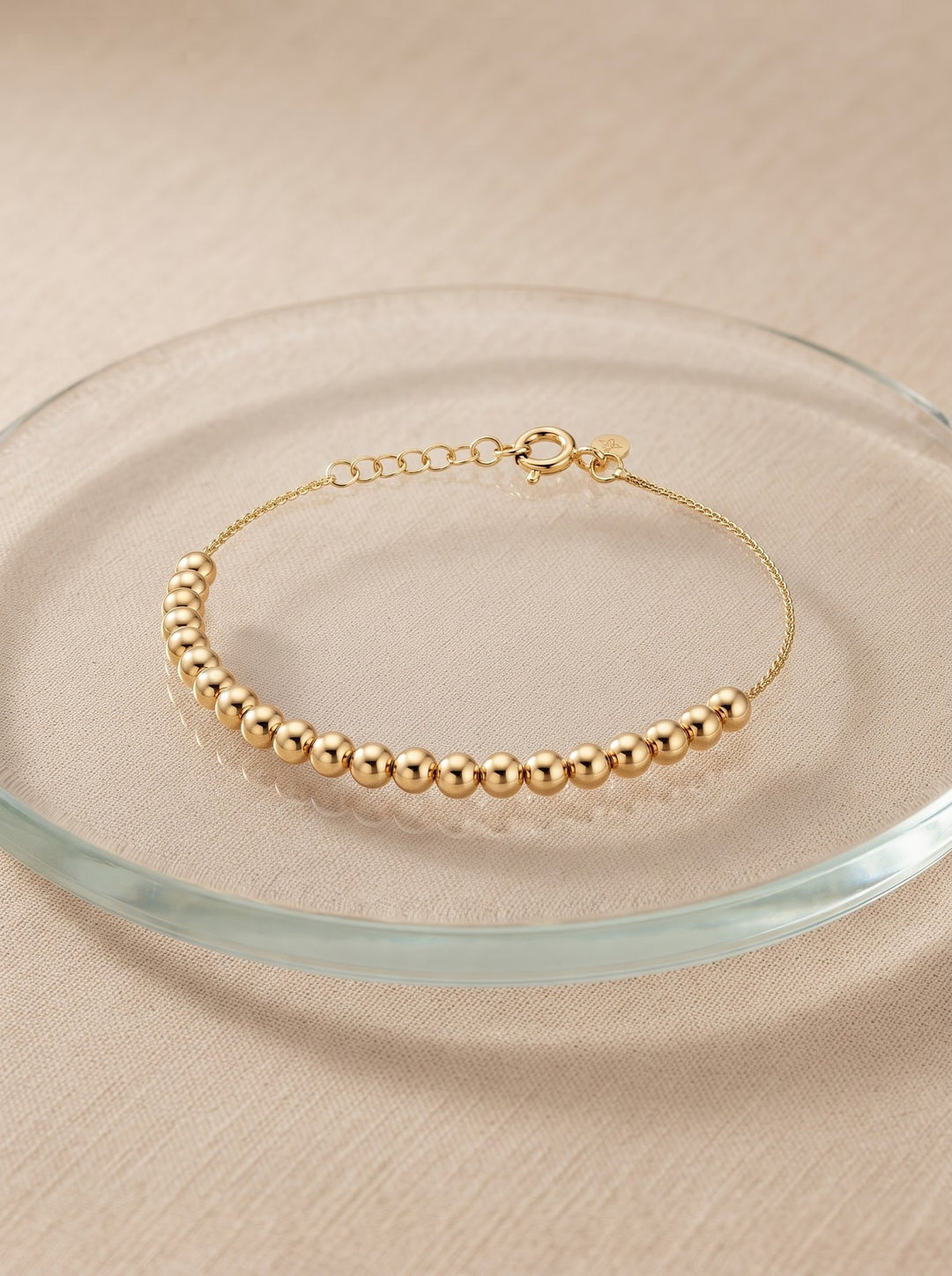 Iris Half Beads Gold Bracelet