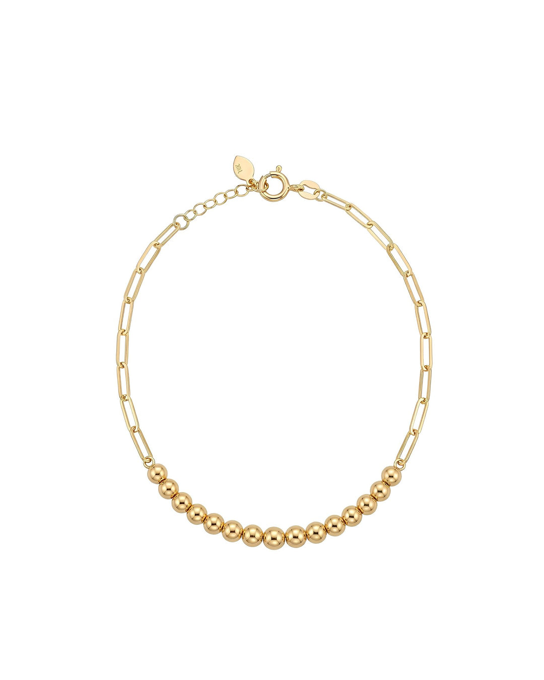 Iris Half Beads Gold Bracelet