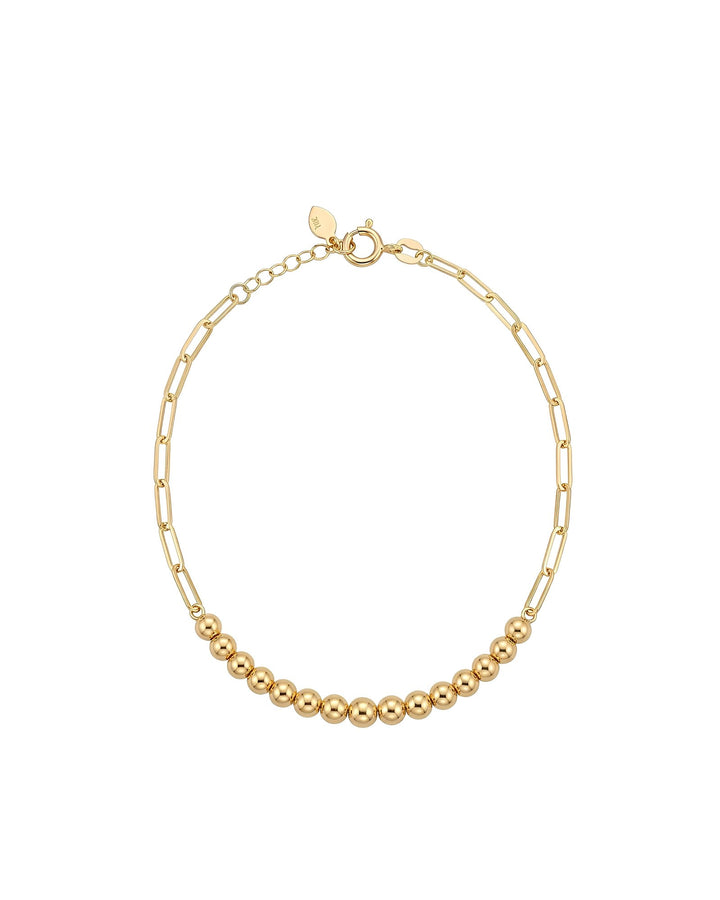 Iris Half Beads Gold Bracelet