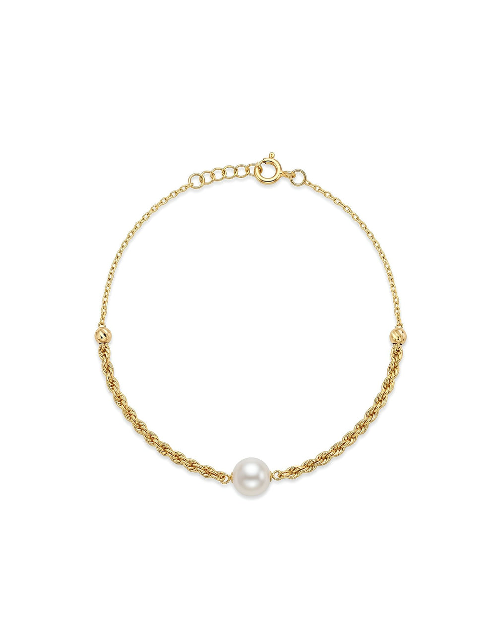 Iris Half Pearls Gold Bracelet
