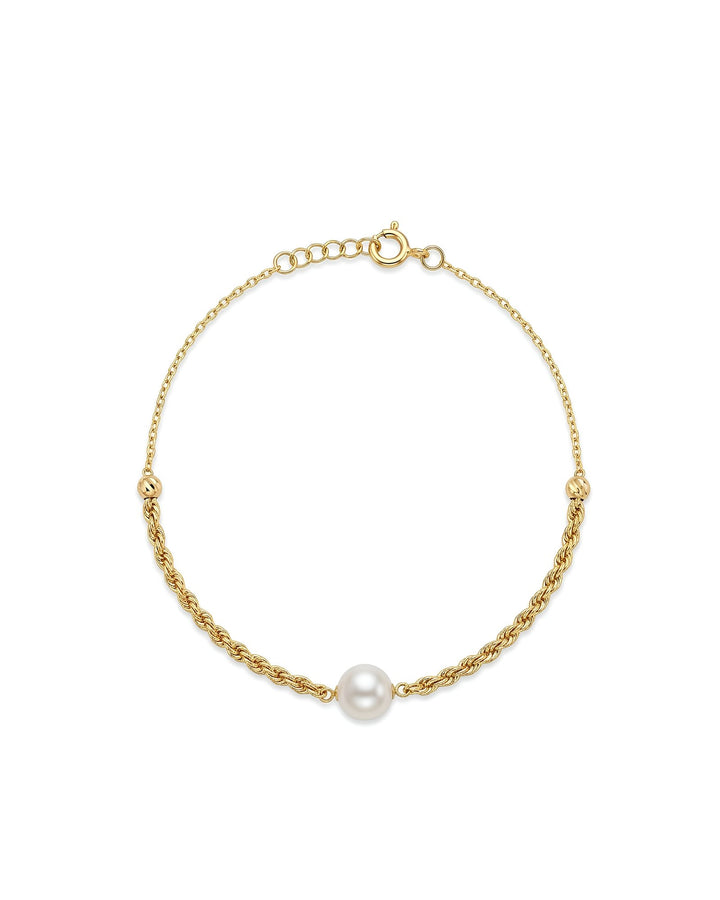 Iris Half Pearls Gold Bracelet