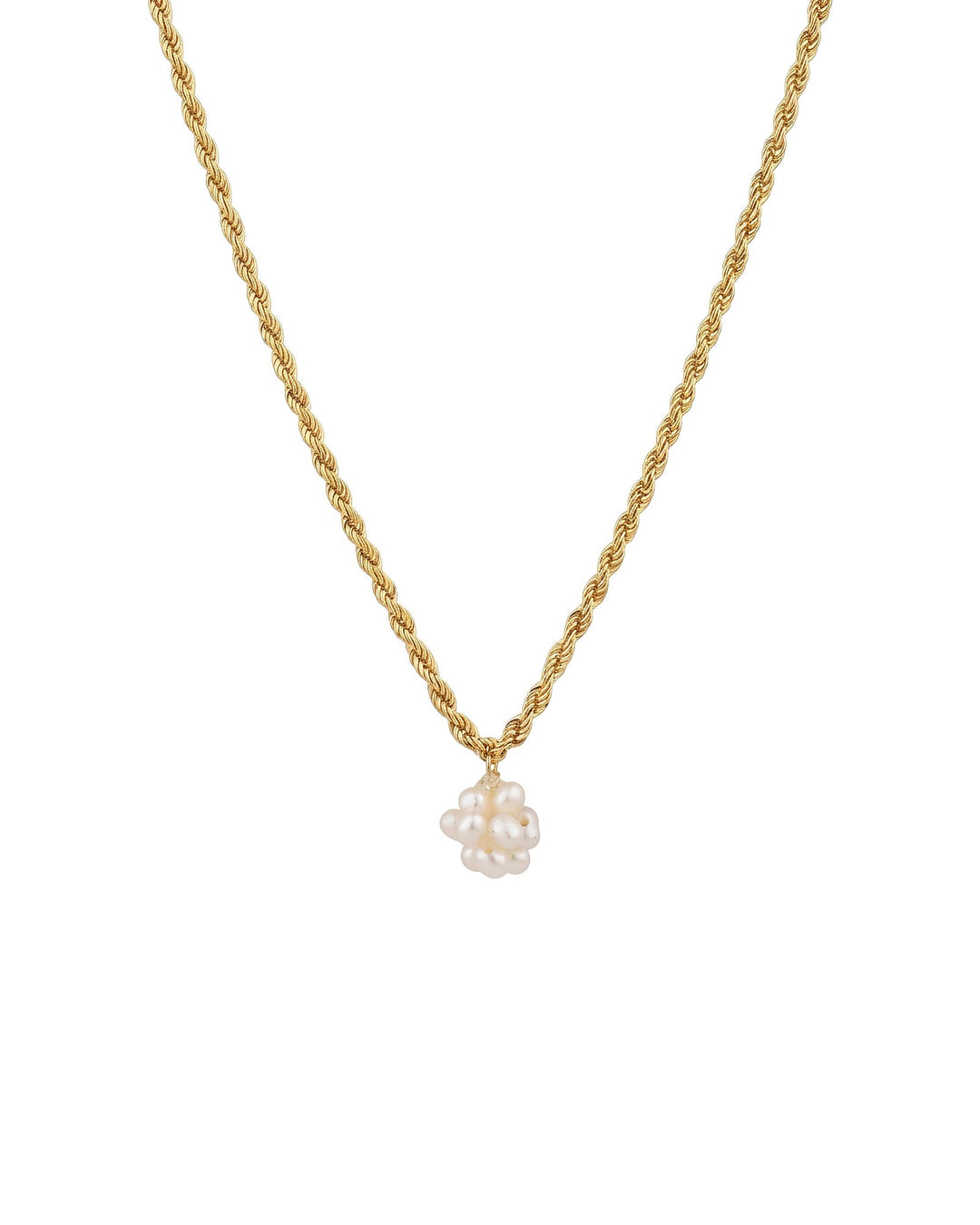 Iris Half Pearls Gold Necklace