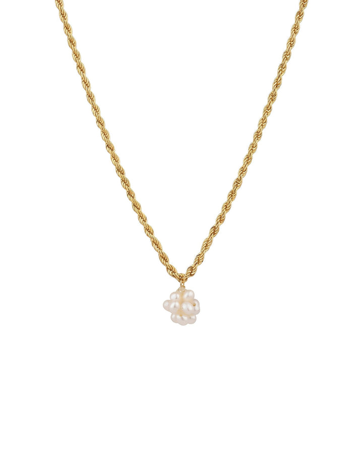 Iris Half Pearls Gold Necklace