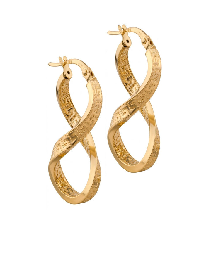 Iris Long Twisted Vintage Gold Earring