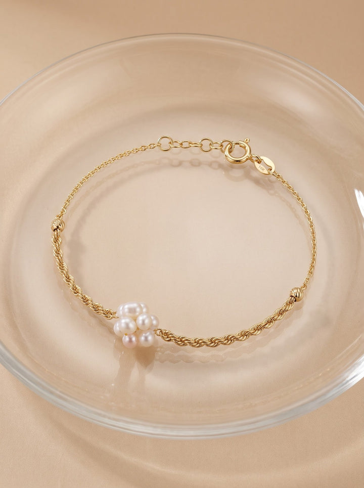 Iris One Pearl Gold Bracelet