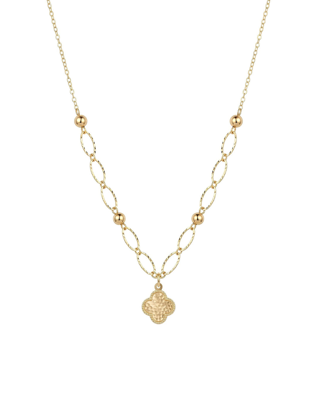 Iris Small Clover Gold Necklace