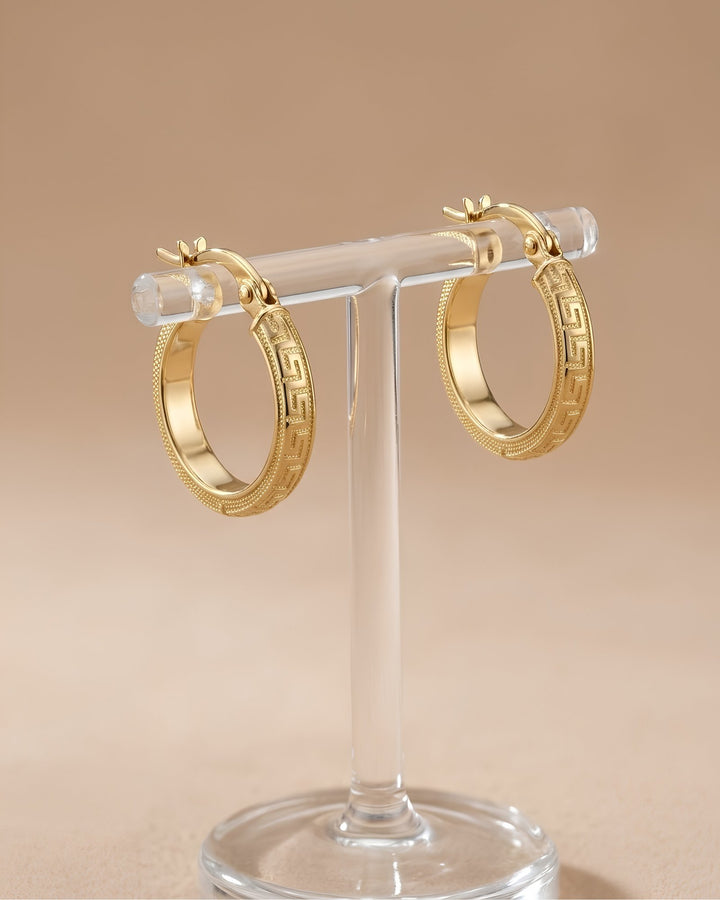 Iris Small Vintage Gold Earring