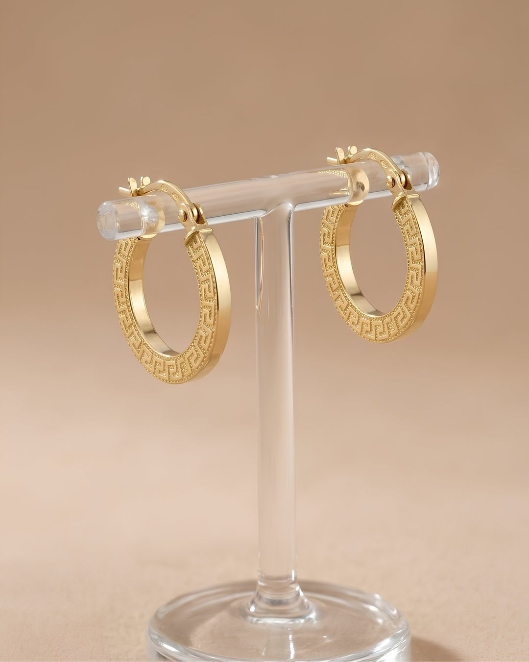 Iris Smooth Vintage Gold Earring