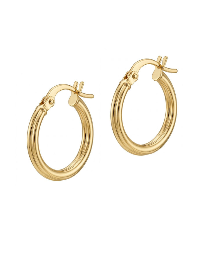 Iris Twisted Gold Earring