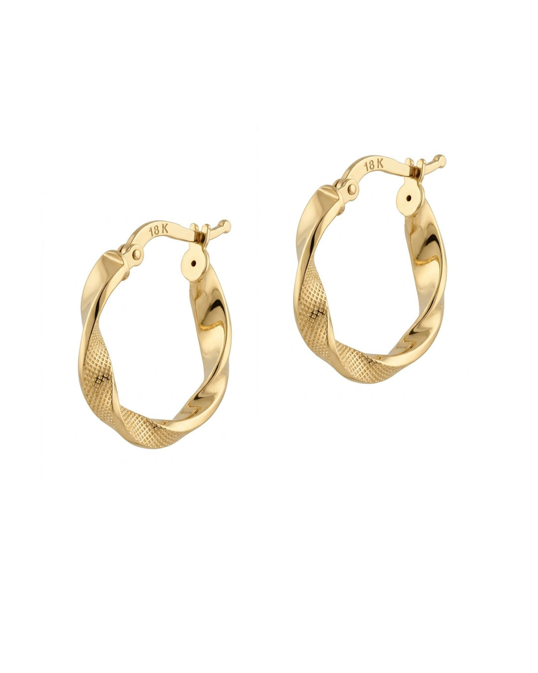 Iris Twisted Medium Gold Earring