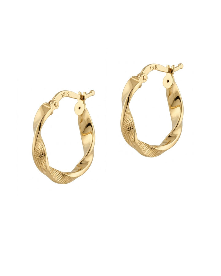 Iris Twisted Medium Gold Earring