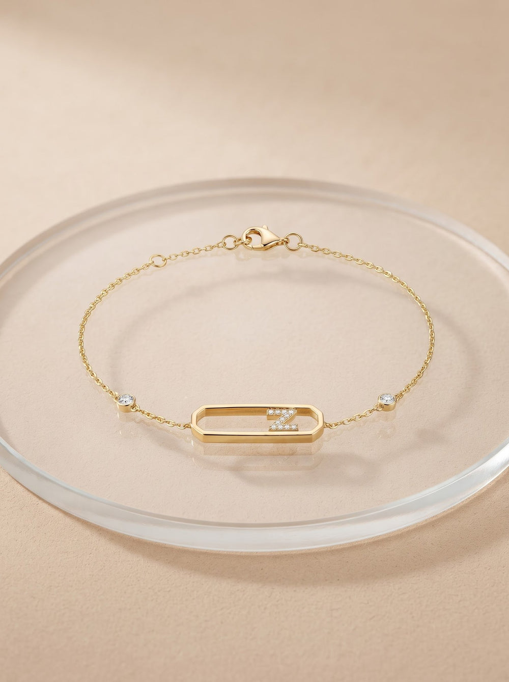 Letter Z Diamond Bracelet