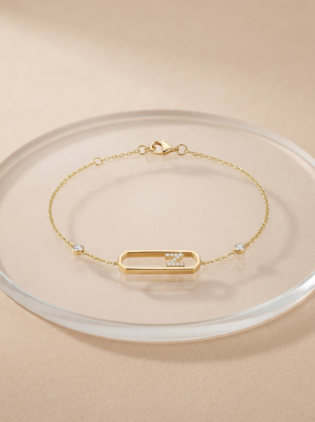 Letter Z Diamond Bracelet