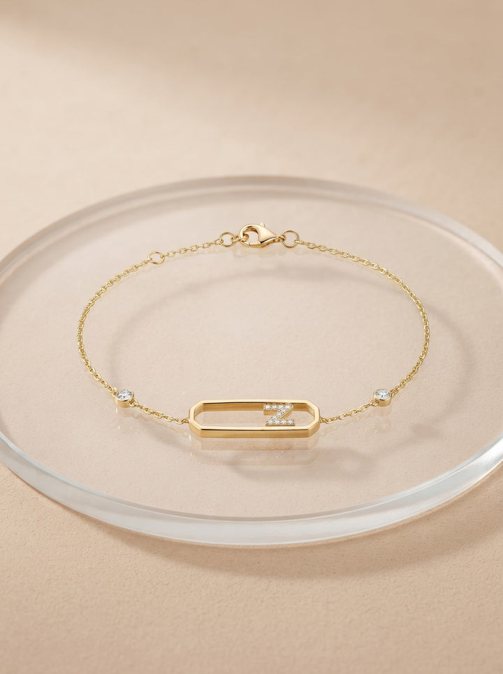 Letter Z Diamond Bracelet
